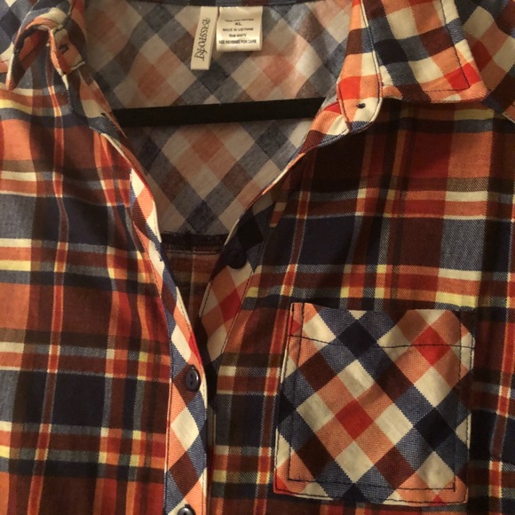 Passport hi-low plaid SL tunic - Picture 2 of 3